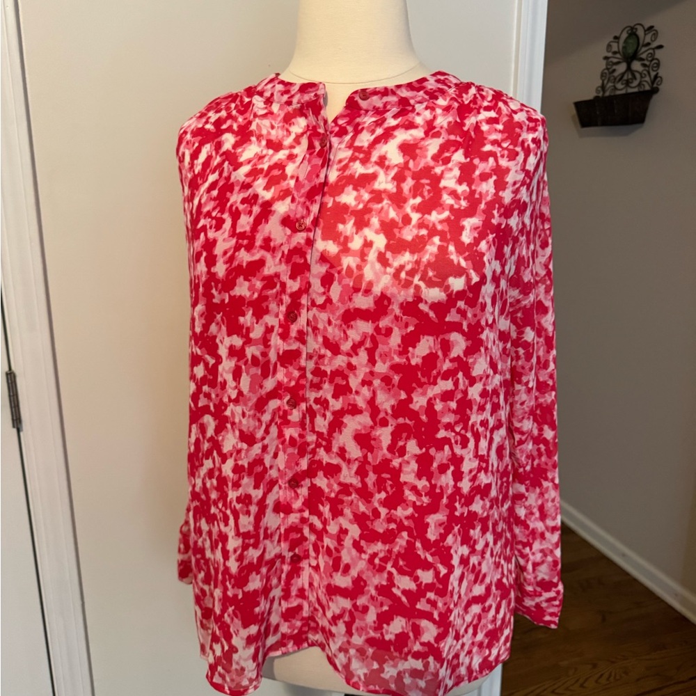 Calvin Klein Pink and White Women's Top - Picture 1 of 10